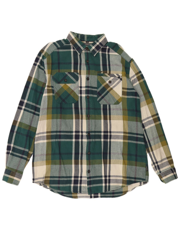 Мужская рубашка Jim Spencer, размер 43/44 XL, зеленая хлопковая клетка в клетку