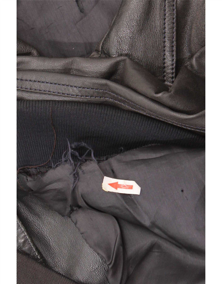 Винтажная мужская кожаная куртка IT 50 Medium Black