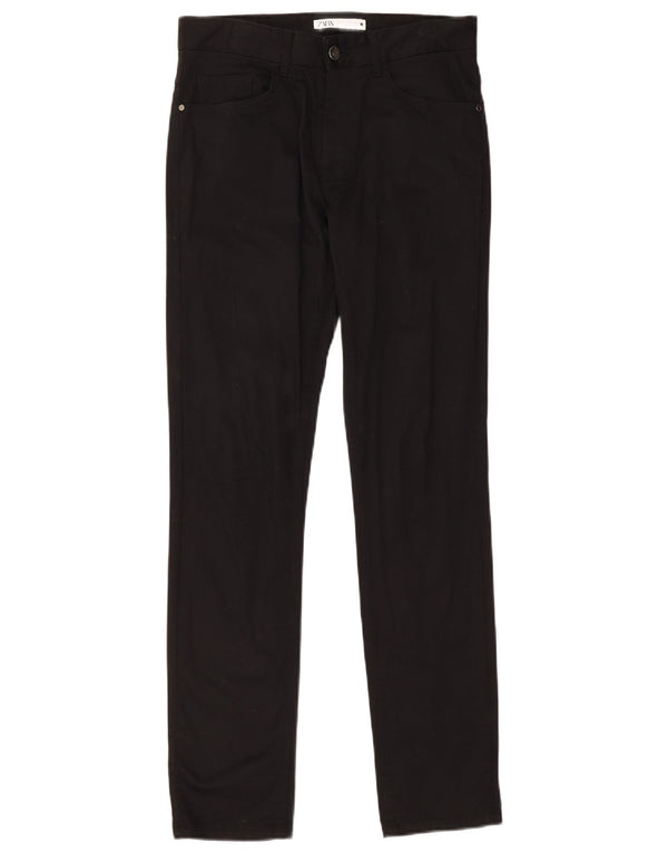 Мужские узкие повседневные брюки Zara EU 36 XS W29 L30, черный хлопок