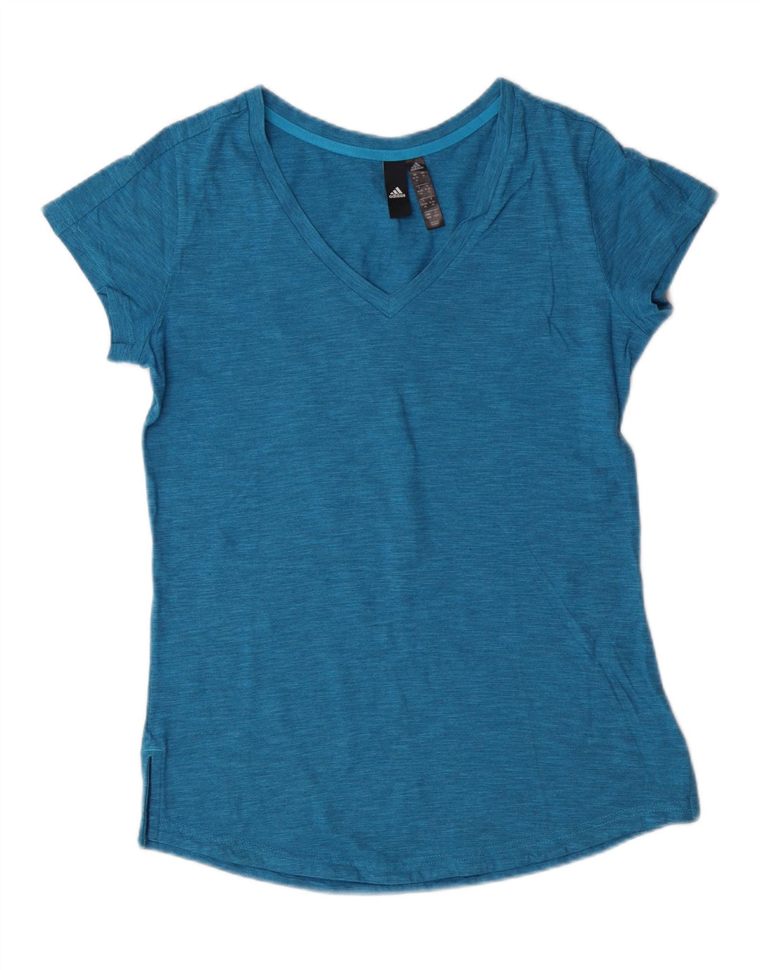 ADIDAS Womens Graphic T-Shirt Top UK 12/14 Medium Blue Vintage Adidas and Second-Hand Adidas from Messina Hembry 