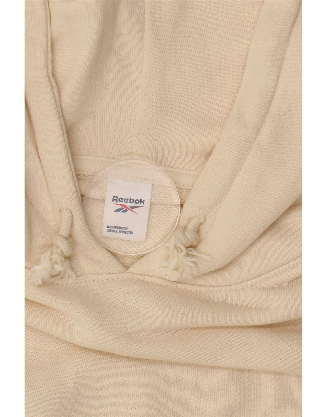 Женский джемпер с капюшоном оверсайз REEBOK UK 16, большой белый хлопок