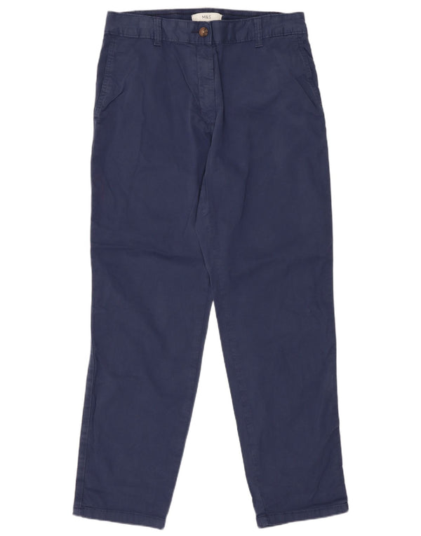 Женские брюки-чиносы Marks & Spencer UK 8, маленькие W27 L26 Темно-синие
