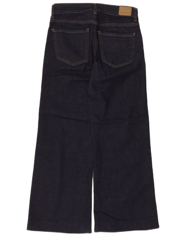 Женские суперэластичные широкие джинсы American Eagle UK 6 XS W28 L28 Темно-синие