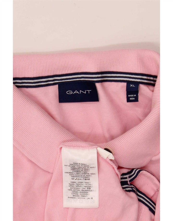 Мужская рубашка поло Gant XL, розовая, хлопок