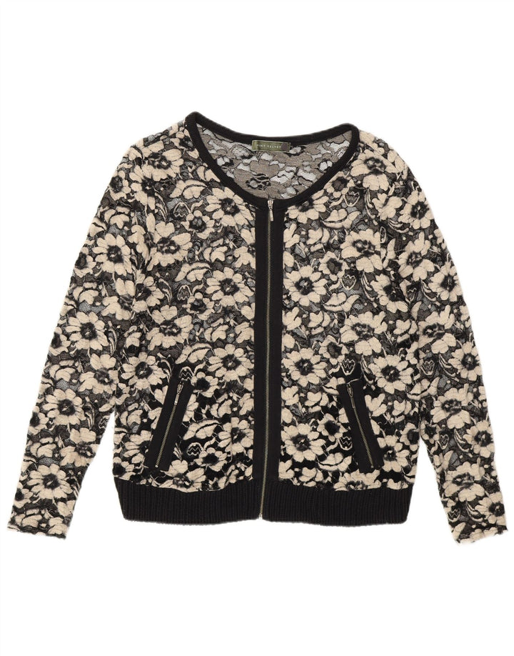 Женский прозрачный кардиган MINT VELVET UK 14, средний цвет, черная вискоза