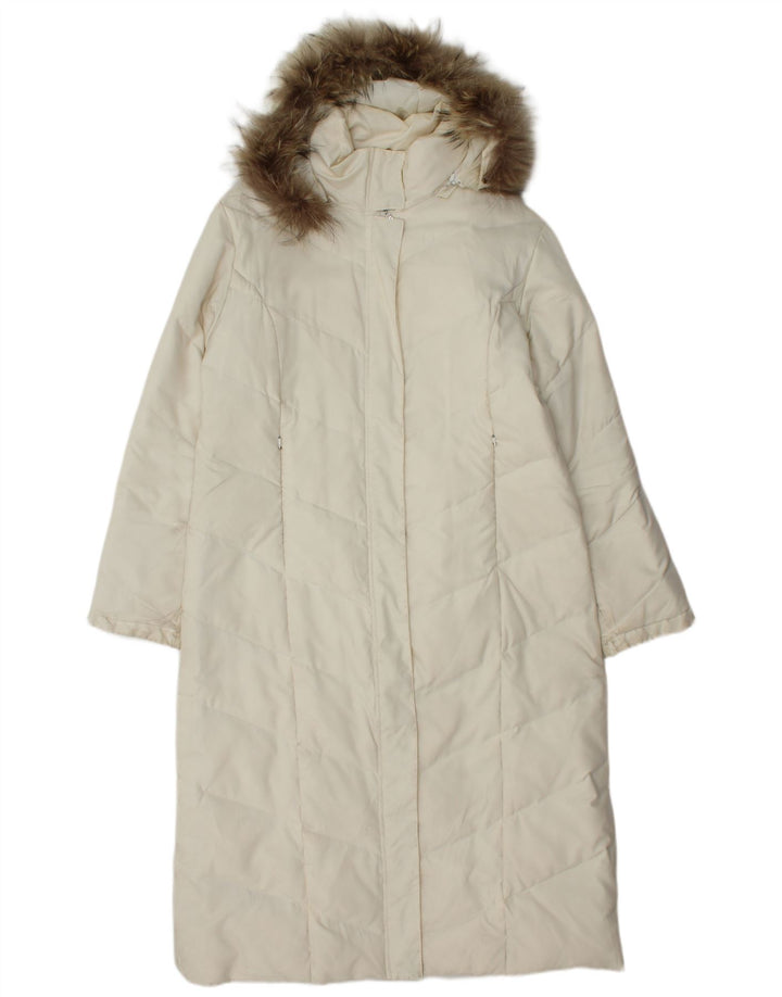 Женское пуховое пальто с капюшоном Conte of Florence IT 44 Medium Off White