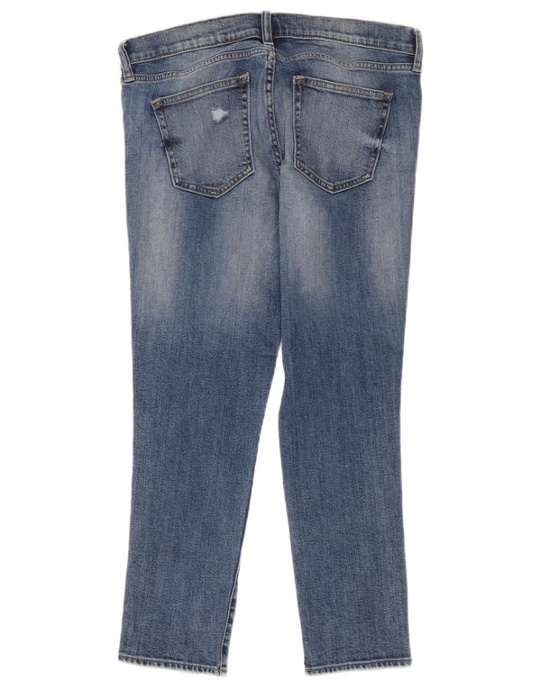 Женские узкие джинсы с потертостями Gap Girlfriend W28 L26, синие хлопковые