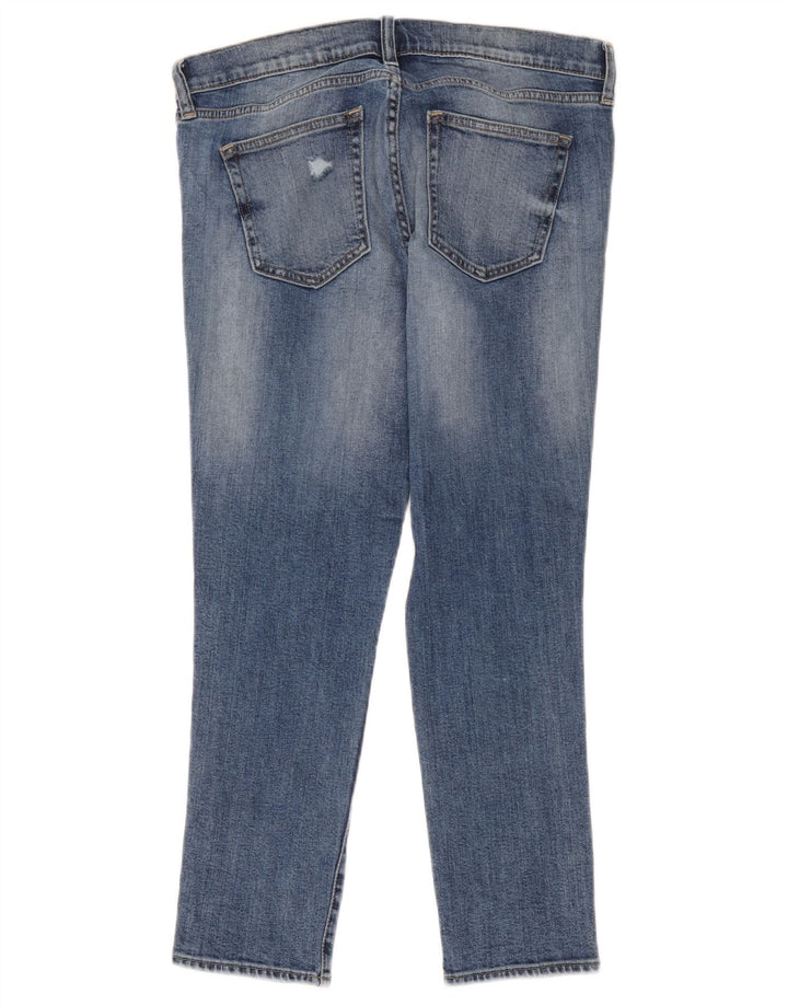 Женские узкие джинсы с потертостями Gap Girlfriend W28 L26, синие хлопковые