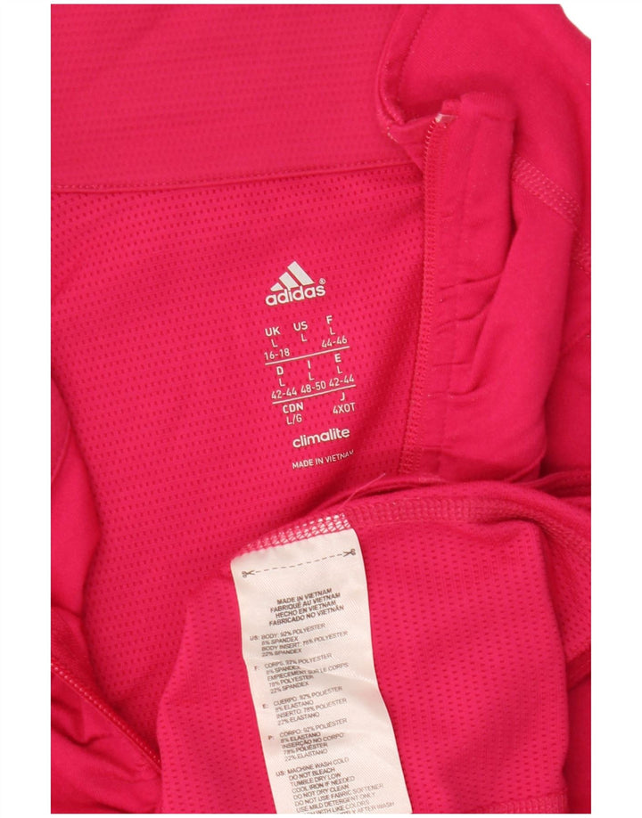Женский спортивный костюм-пуловер ADIDAS Climalite UK 16/18, большой розовый