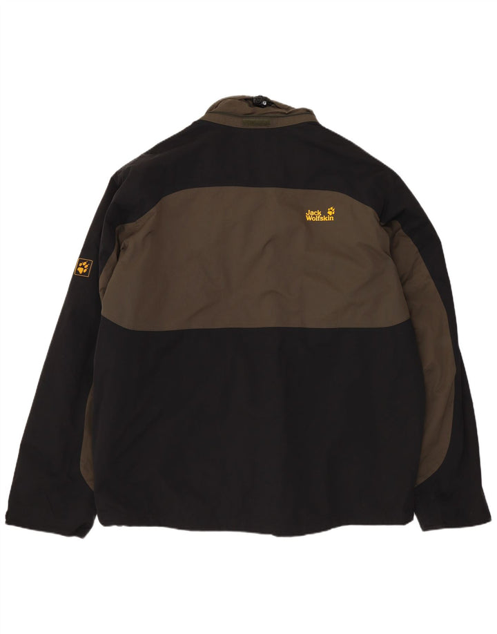 Мужская ветровка JACK WOLFSKIN, Великобритания, 40/42, большая, темно-синяя, с цветными блоками