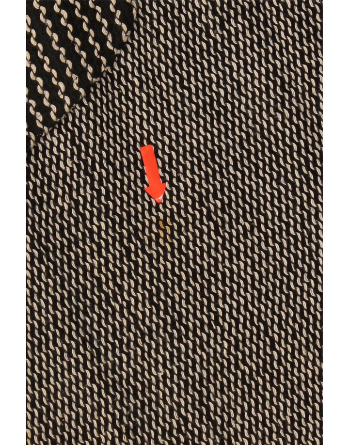 Винтажное женское платье-сарафан UK 12, средний черный хлопковый шеврон с шевроном