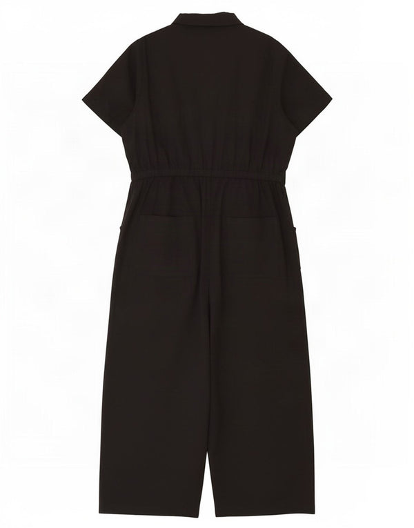 Женский комбинезон с короткими рукавами Lucy & Yak UK 26 5XL, черный хлопок
