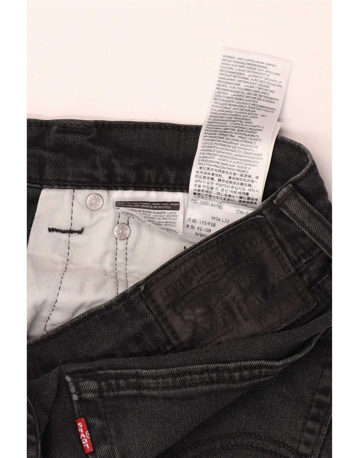 Мужские узкие джинсы Levi's W36 L32, черный хлопок
