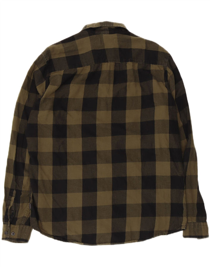 Мужская фланелевая рубашка Jack & Jones XL, цвет хаки, хлопок в клетку