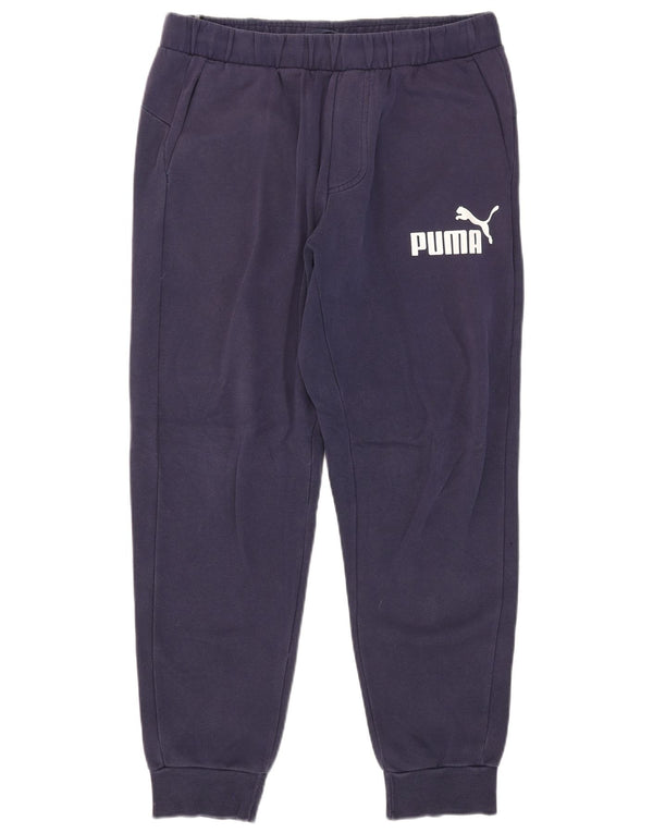 Мужские спортивные брюки Puma с графическим рисунком, джоггеры, большие темно-синие хлопковые брюки