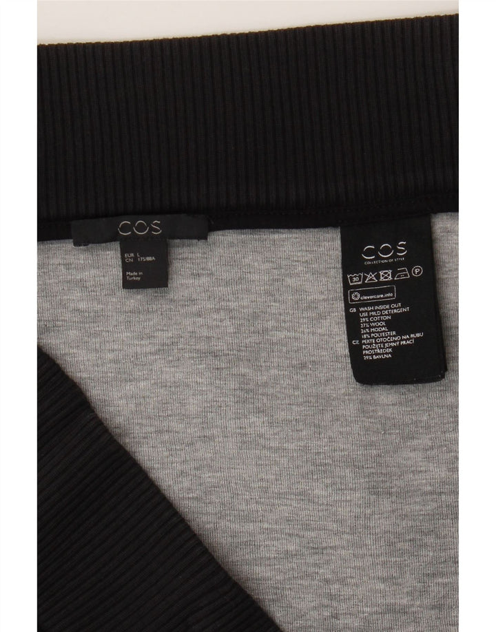 Cos Женская прямая юбка, большая W34, серая, хлопок