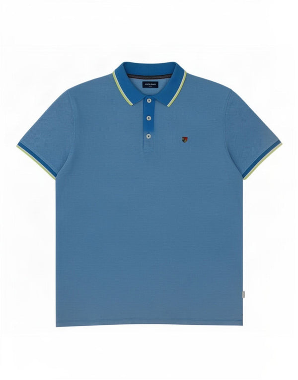 Мужская рубашка поло Jack & Jones XL, синяя, хлопок