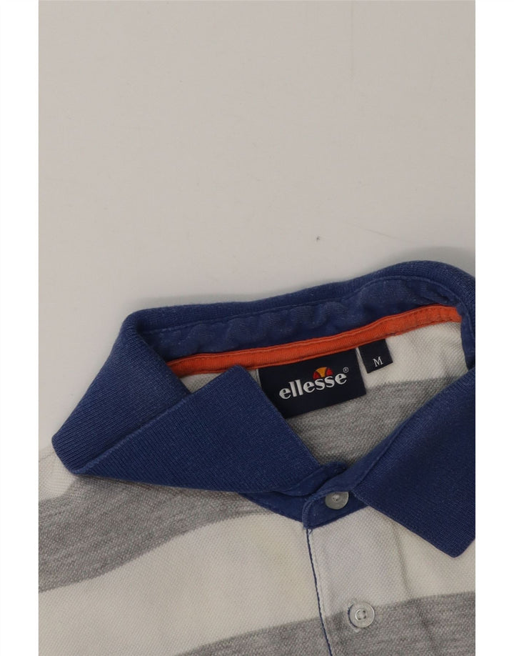 ELLESSE Мужская рубашка-поло для регби среднего серого цвета в полоску