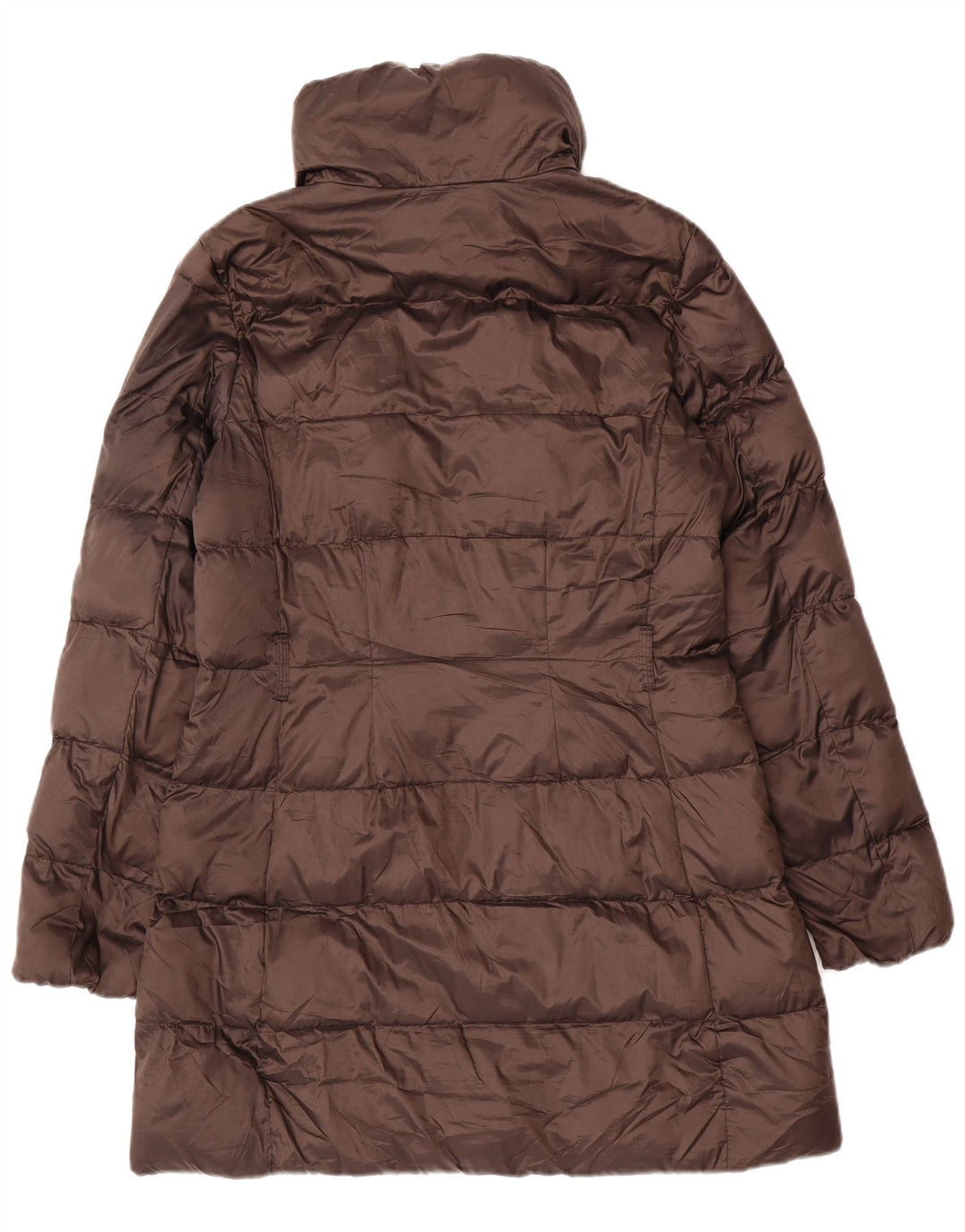 Massimo Dutti Женское Стеганое Пальто UK 14 Средне-Коричневый Полиамид