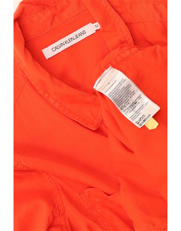 Женская рубашка Calvin Klein Jeans UK 14 средний оранжевый лиоцелл