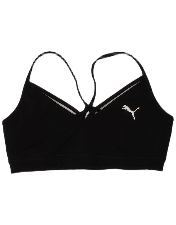 Женский спортивный бюстгальтер Puma, большой черный спортивный бюстгальтер из полиэстера