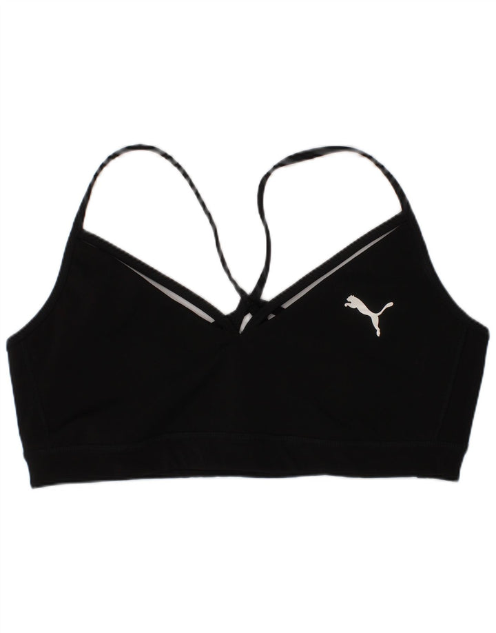 Женский спортивный бюстгальтер Puma, большой черный спортивный бюстгальтер из полиэстера