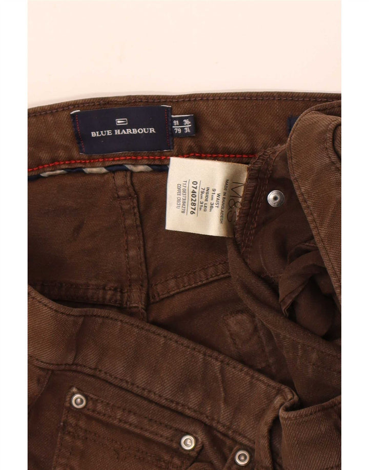 Женские прямые джинсы Marks & Spencer Blue Harbour W36 L31, коричневые, хлопковые
