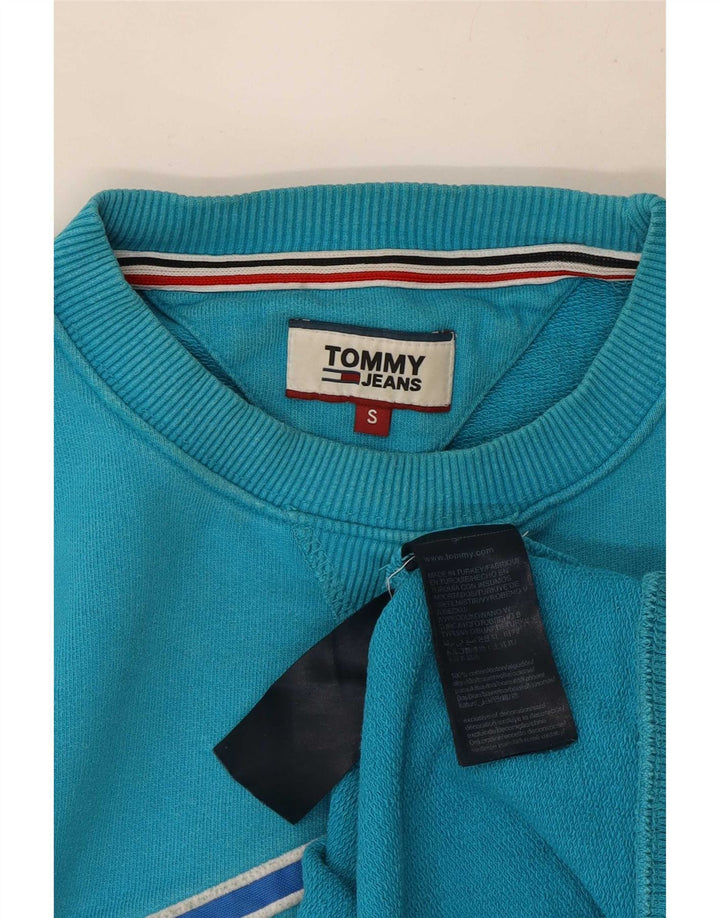 Мужской свитшот с рисунком Tommy Hilfiger, маленький синий хлопковый джемпер