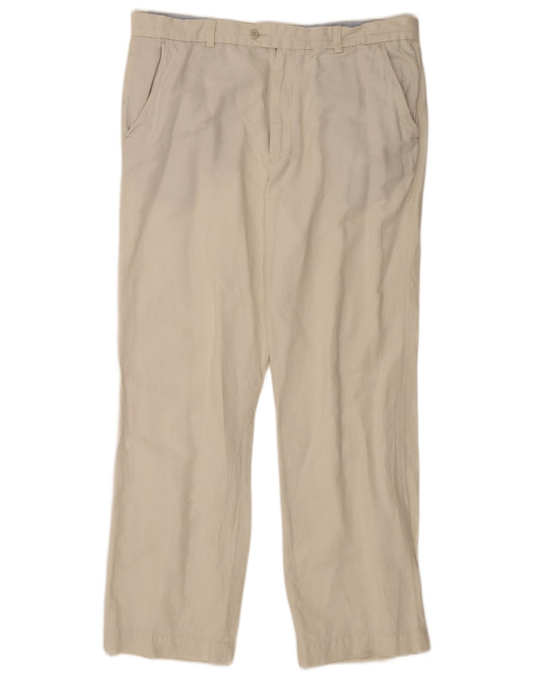 Мужские прямые брюки Marks & Spencer Blue Harbour W40 L33 Off White