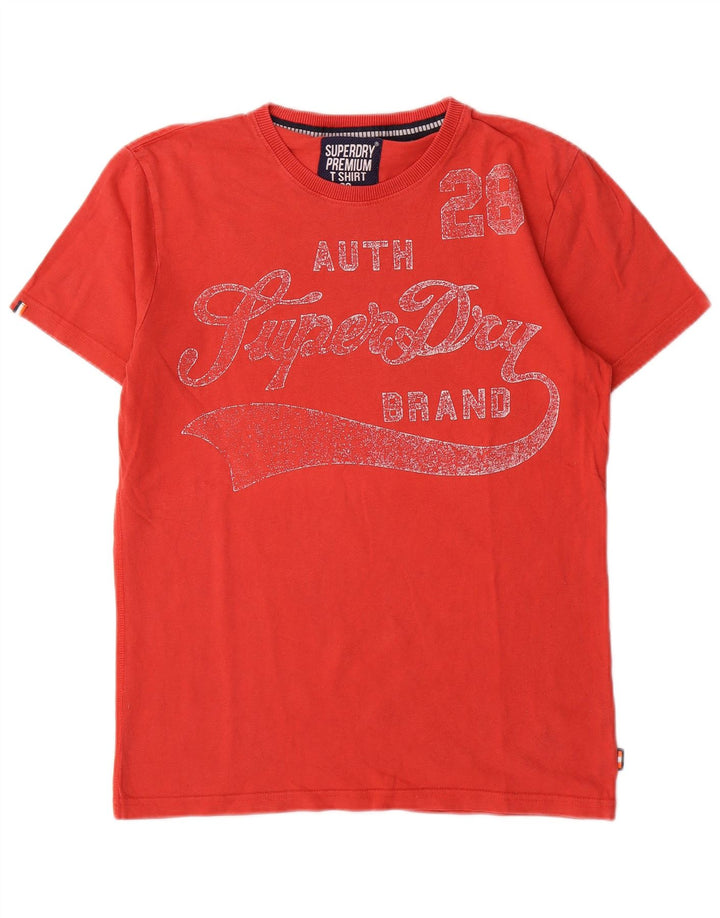 Superdry Мужская футболка с рисунком, маленький красный хлопок
