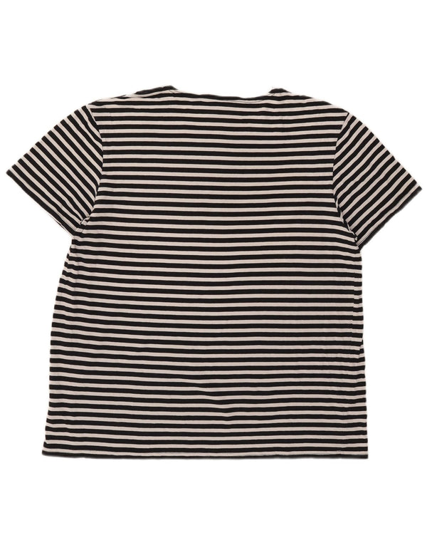 Дешевая мужская футболка Monday Top XL из хлопка в черную полоску