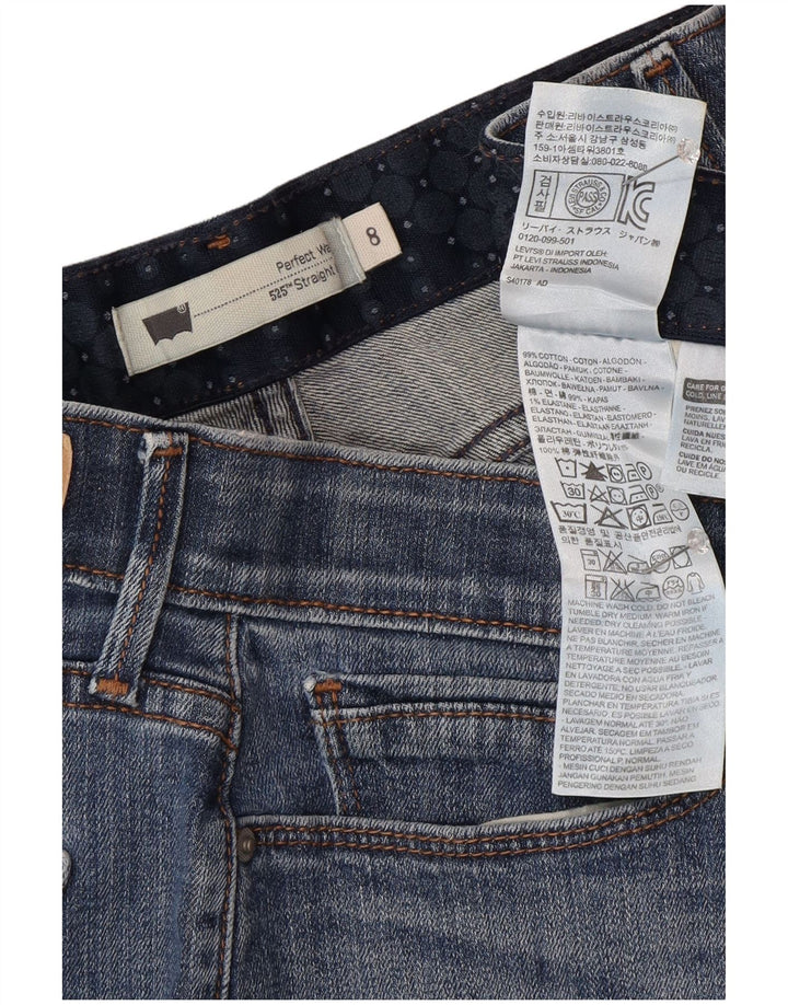 Женские прямые джинсы Levi's 525 США 8, средние W28 L30, синие, хлопок