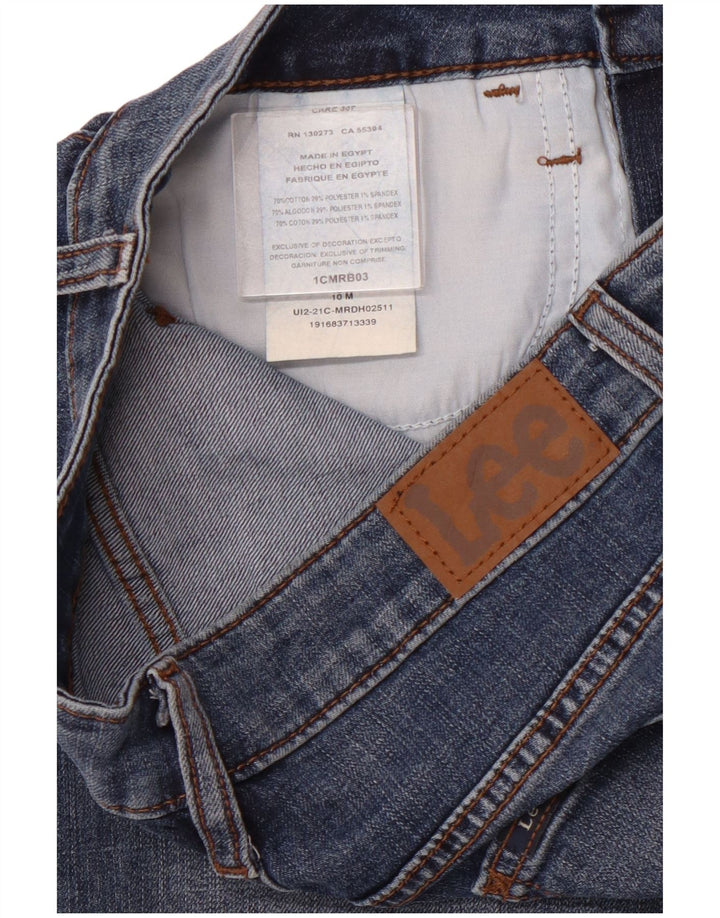 Женские джинсовые шорты-бермуды LEE со средней посадкой, размер США 10, большие W28, синие