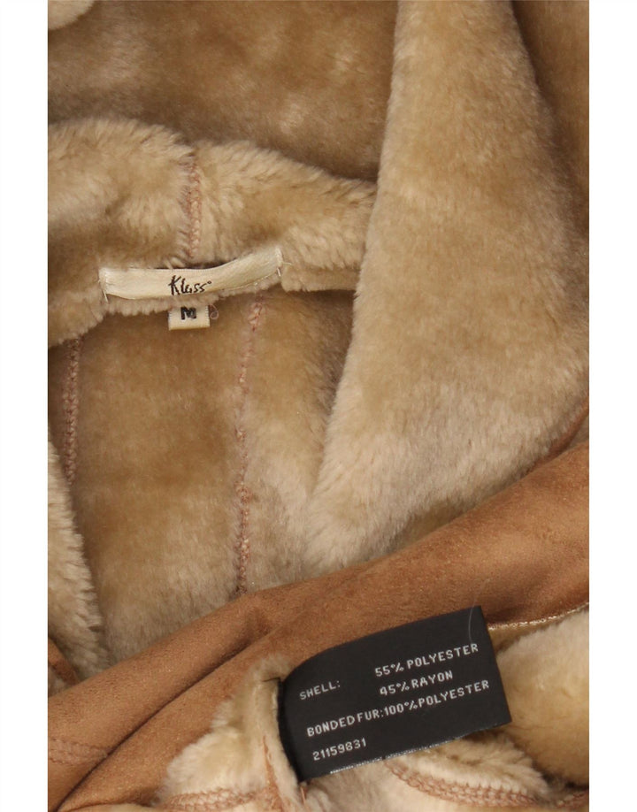 Женская куртка Klass из шерпы с капюшоном UK 12, средний бежевый полиэстер