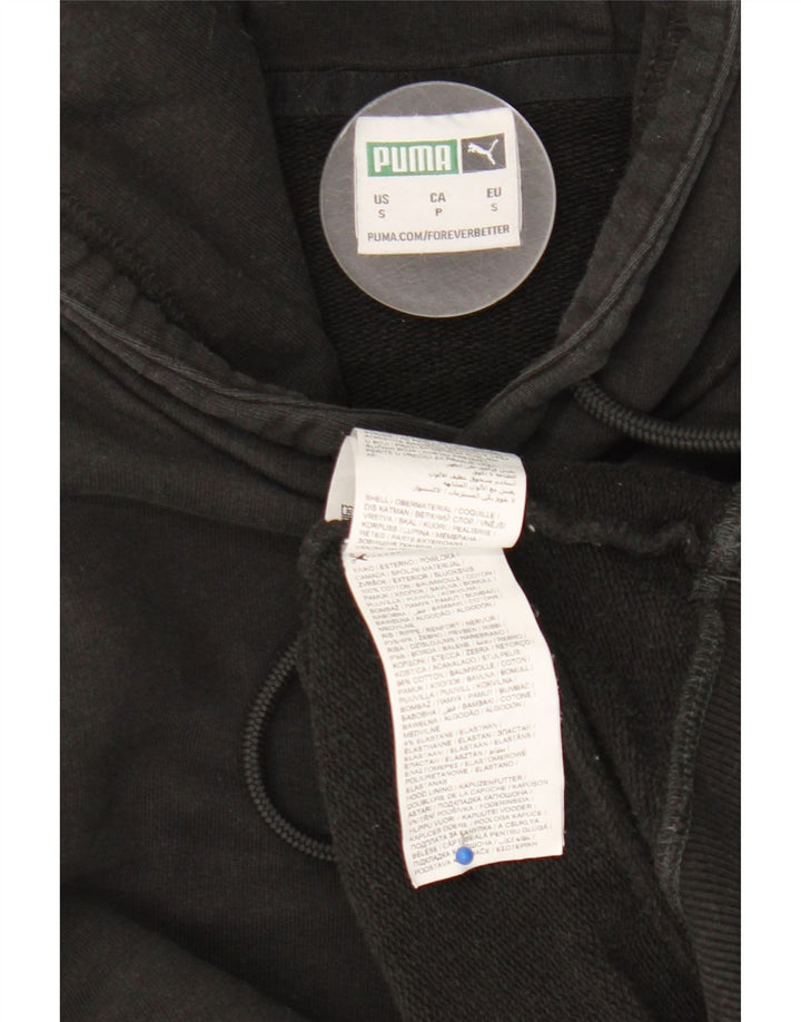 Мужской джемпер с капюшоном Puma, маленький черный, хлопок