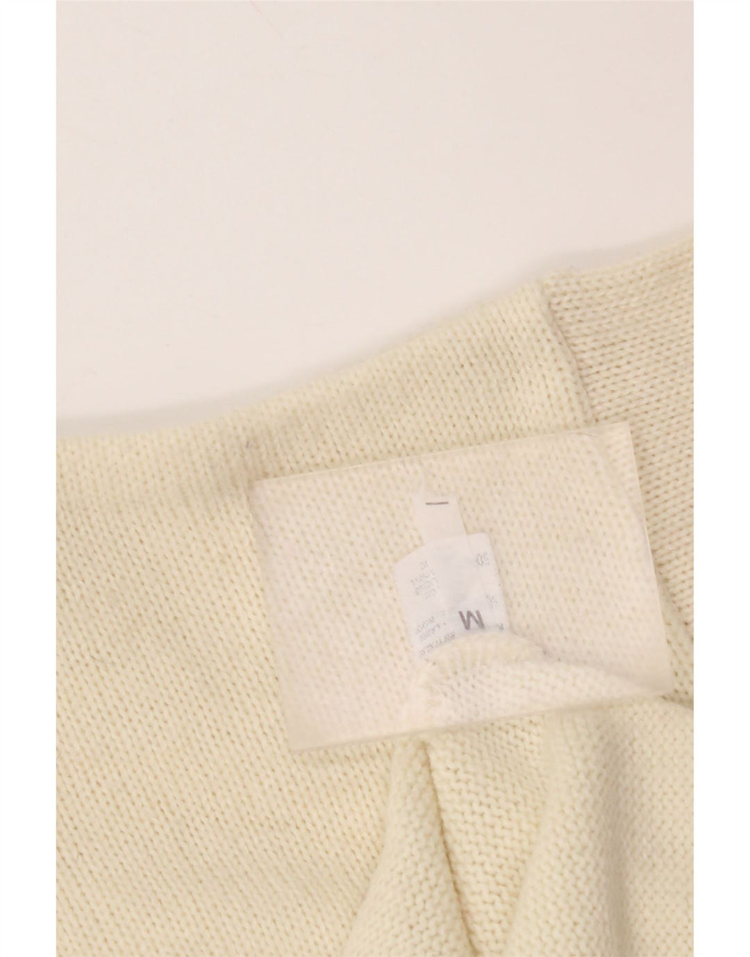 ВИНТАЖНЫЙ женский укороченный джемпер с высоким воротом, Великобритания, 14, средний, белый