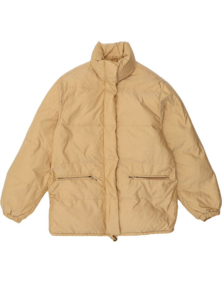 BELFE & BELFE Womens Oversized Padded Jacket UK 12 Medium Beige Vintage Belfe & Belfe and Second-Hand Belfe & Belfe from Messina Hembry 