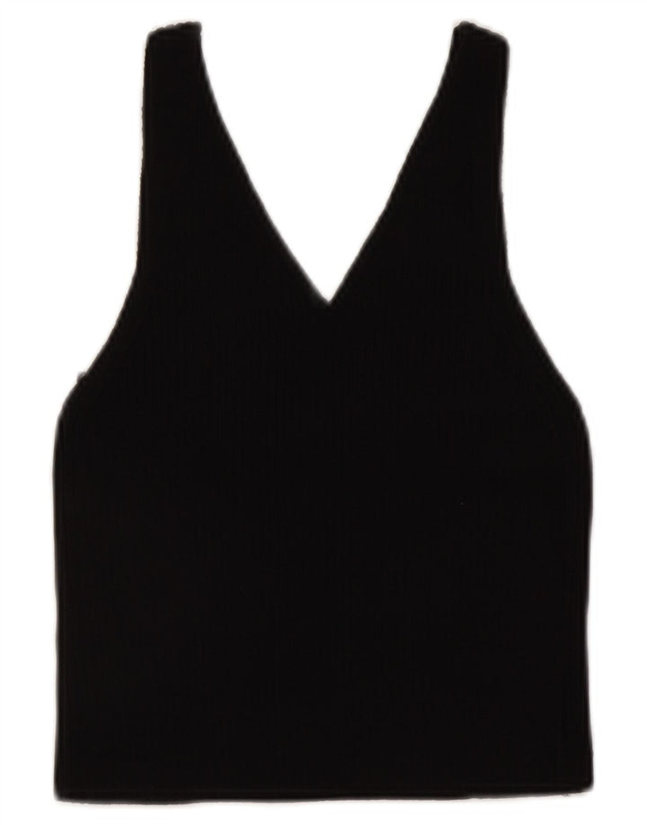 Женский укороченный топ без рукавов Zara UK 12 Medium Black Spotted