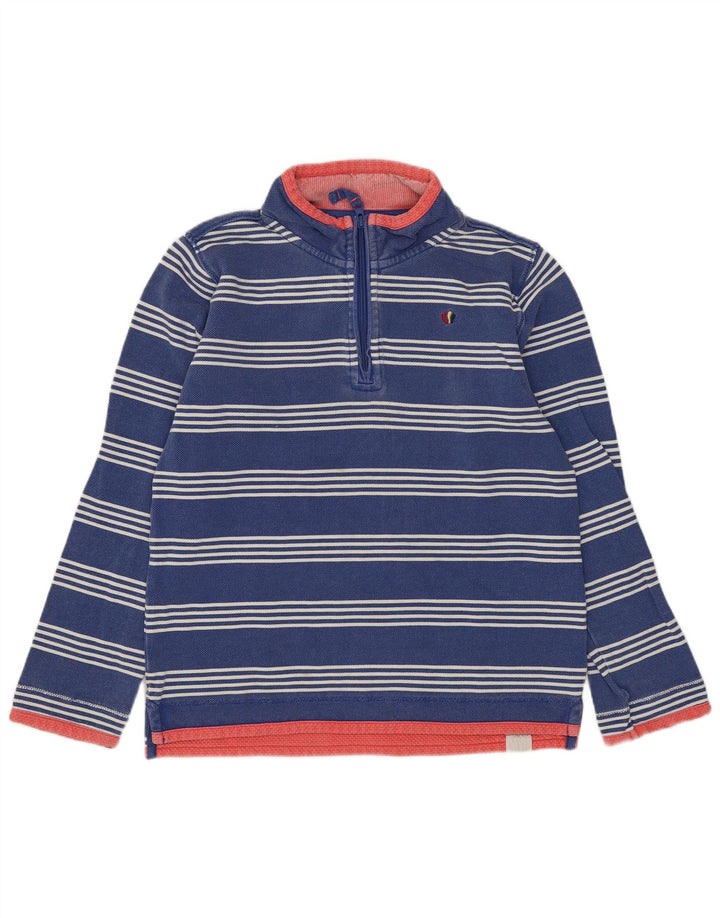 Свитшот на молнии для мальчиков с толстым лицом, джемпер, 12–13 лет, хлопок в синюю полоску