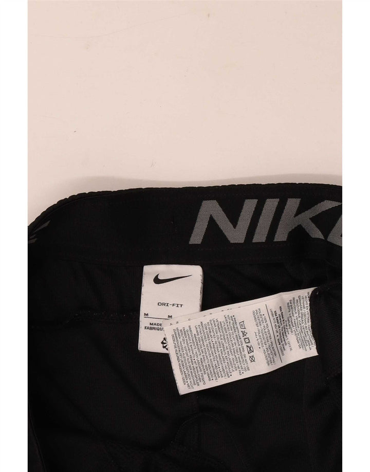 Мужские спортивные шорты Nike Dri Fit среднего размера, полиэстер с цветными блоками, средний черный