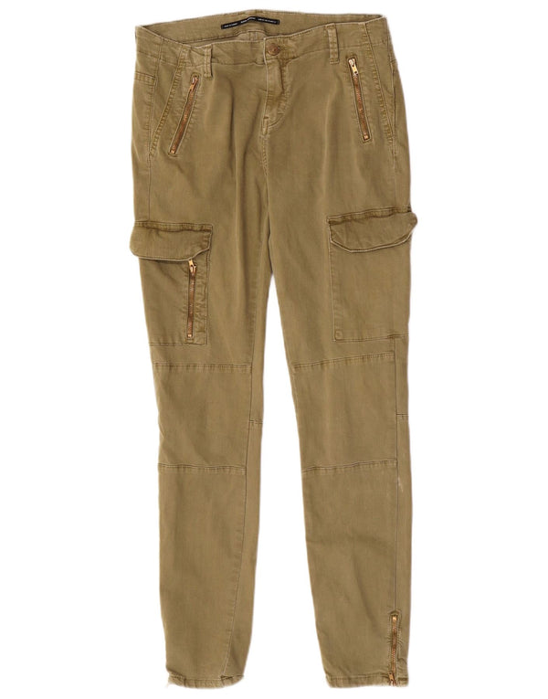 Женские узкие брюки карго Zara EU 42, большие W32 L29, хлопок цвета хаки