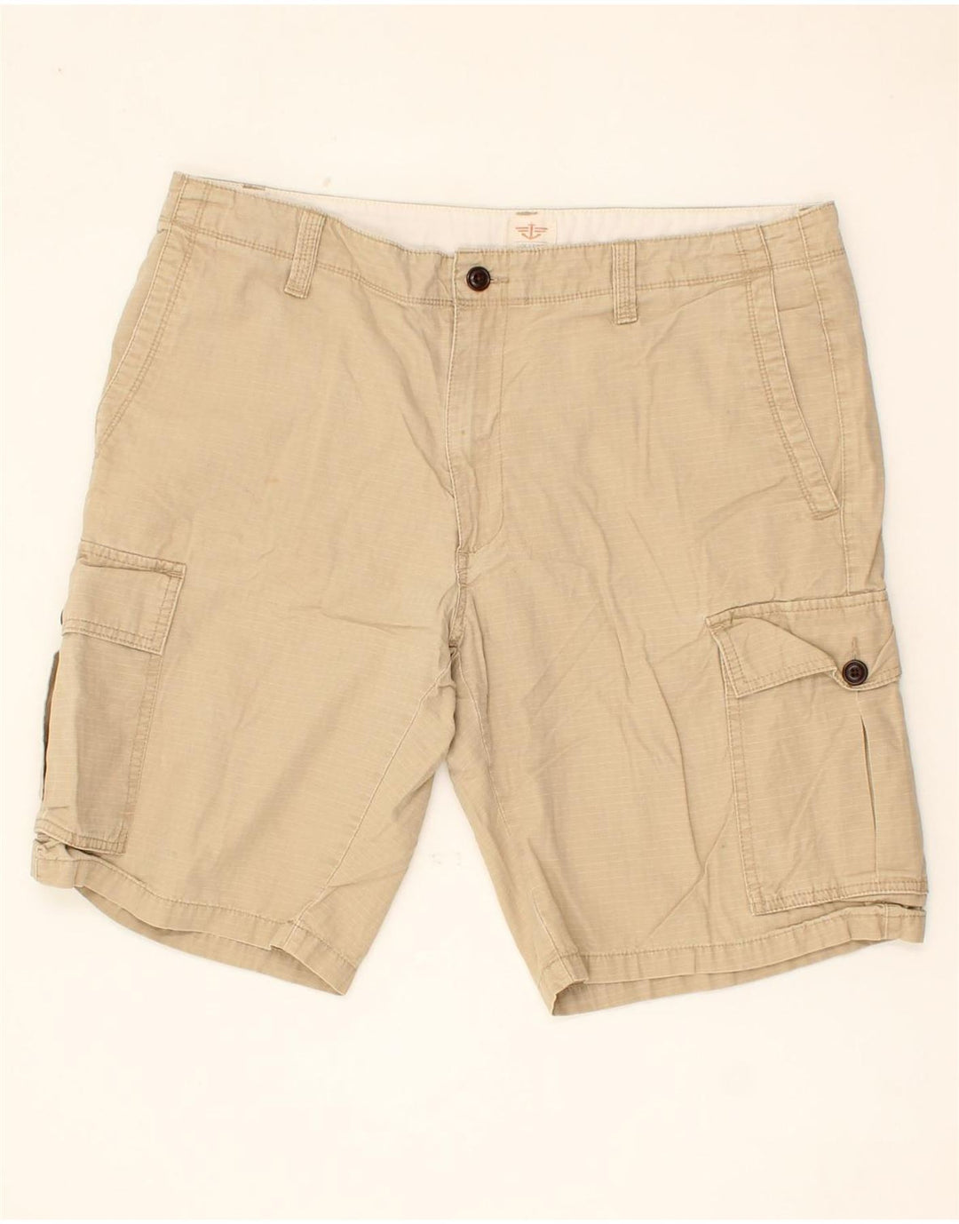 DOCKERS Mens Cargo Shorts W36 Large Beige Striped Cotton Vintage Dockers and Second-Hand Dockers from Messina Hembry 
