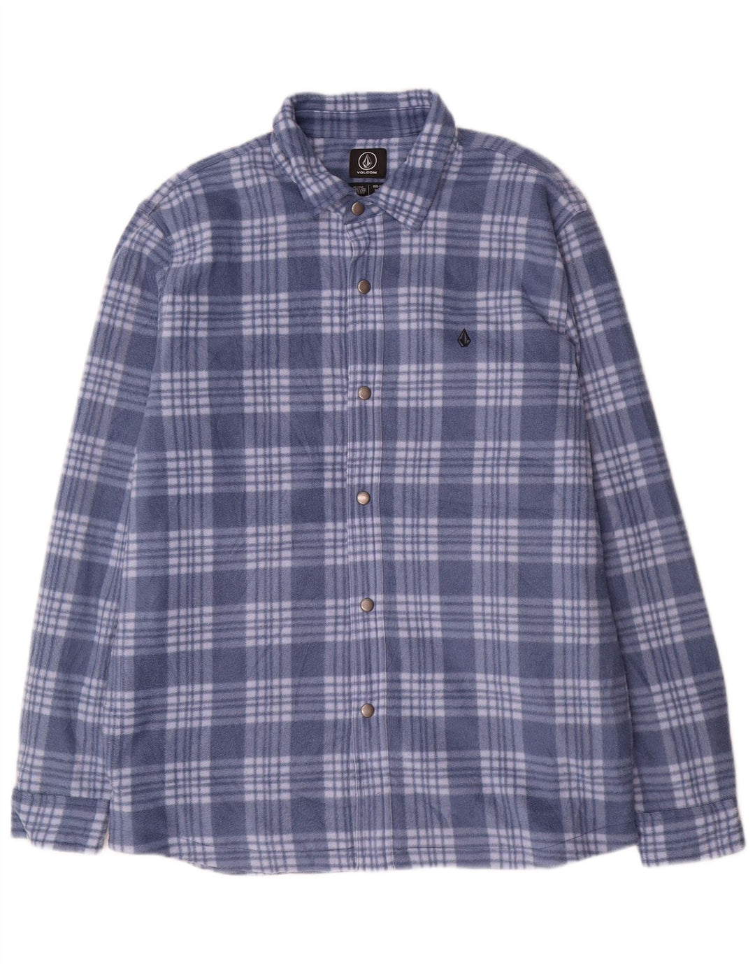 Мужская флисовая рубашка Volcom Lumberjack XL, синяя клетка в клетку, полиэстер