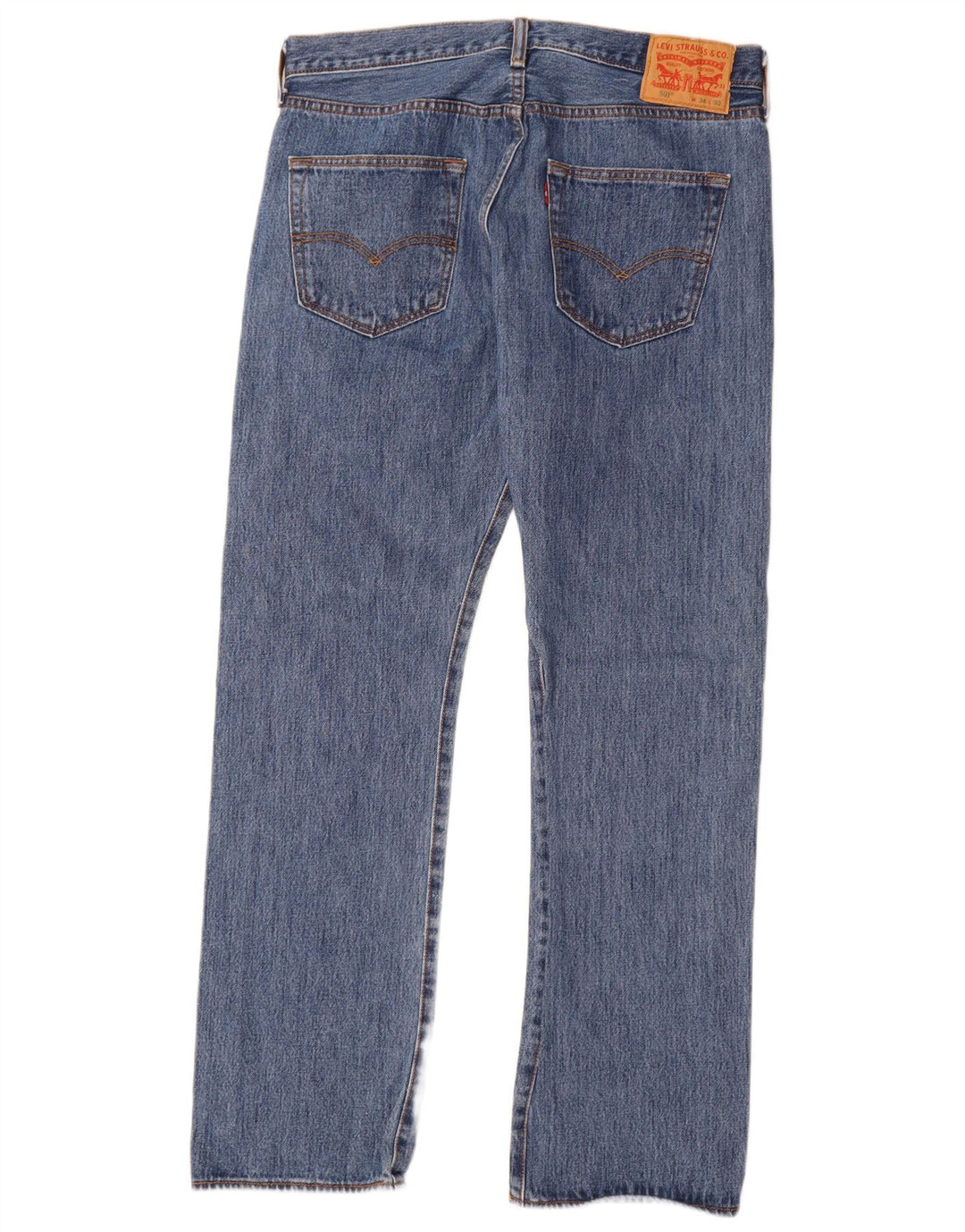 Мужские прямые джинсы Levi's 501 W34 L32 синие, хлопок