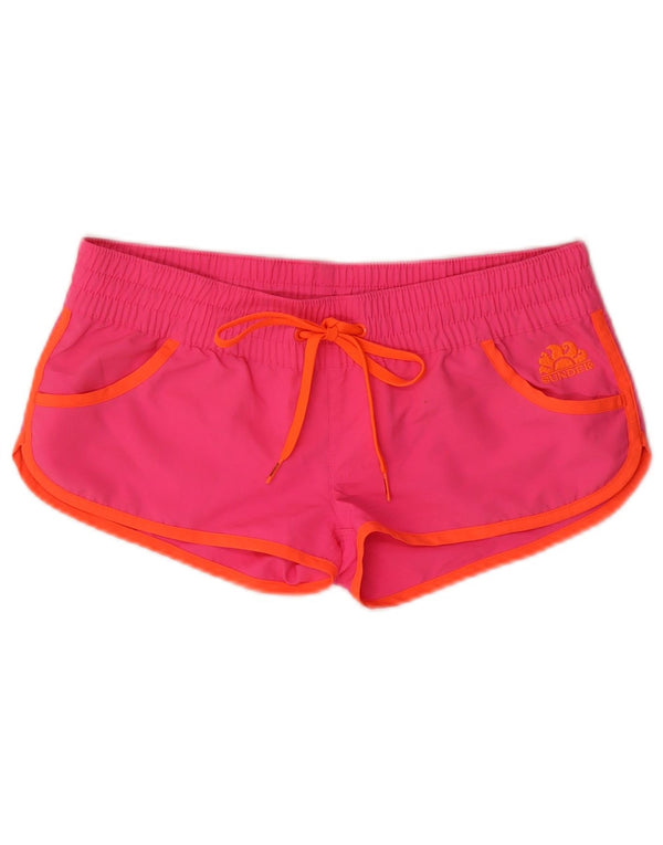 Женские спортивные шорты Sundek UK 6 XS розовые с цветными блоками