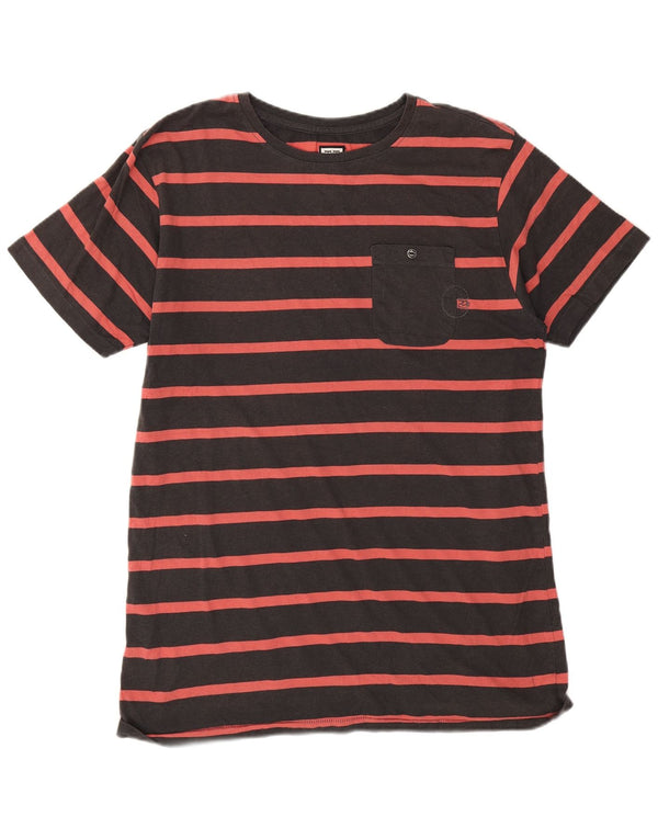 Мужская футболка Billabong Top XL из хлопка в черную полоску