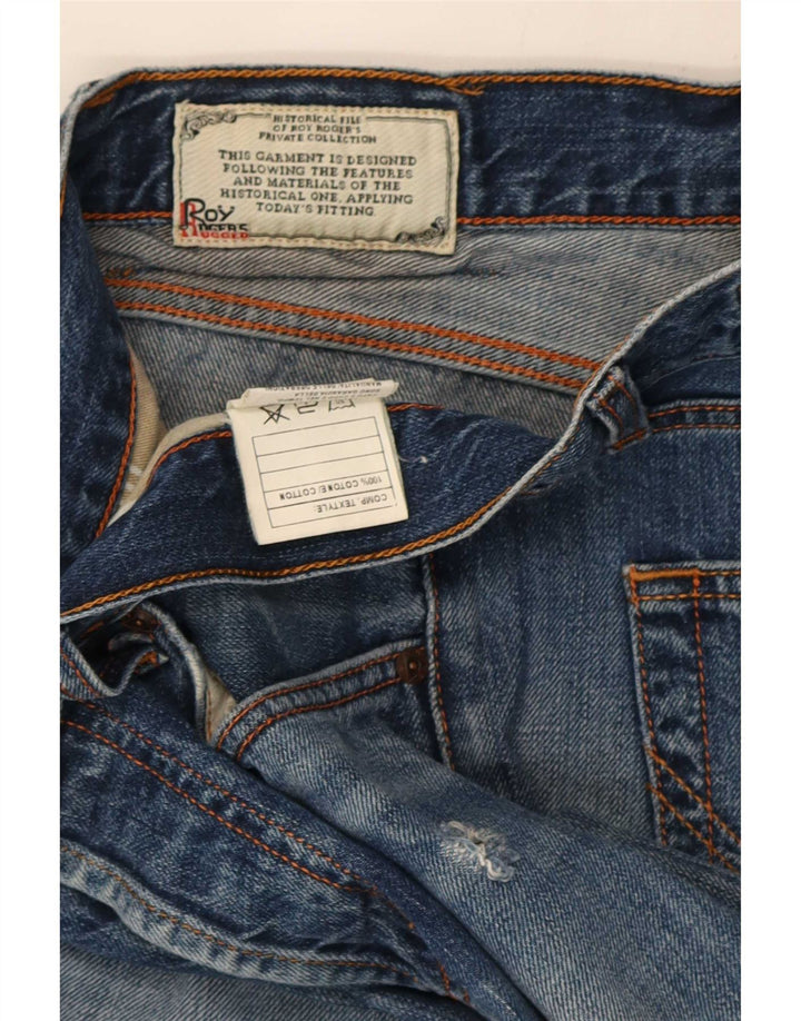 Мужские зауженные джинсы Roy Rogers IT 47 Medium W33 L33 Синий хлопок