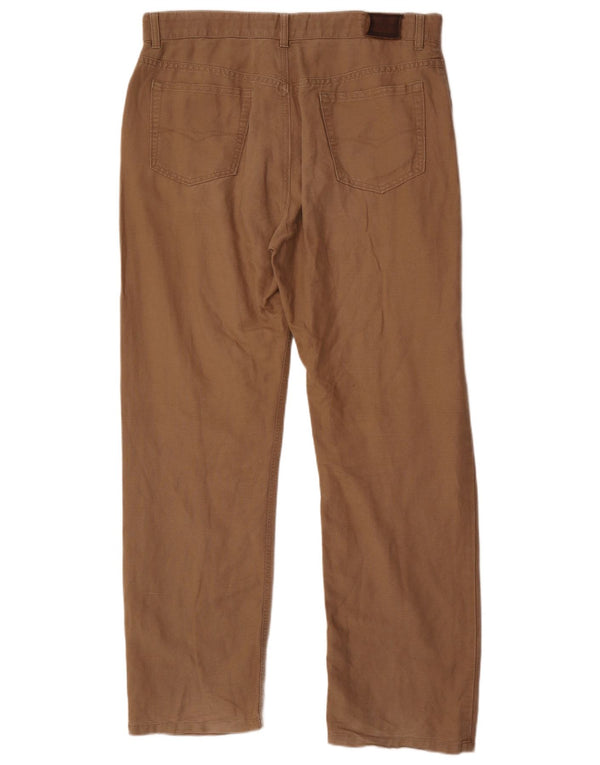 Мужские прямые повседневные брюки Marks & Spencer Blue Harbor W36 L31 коричневые