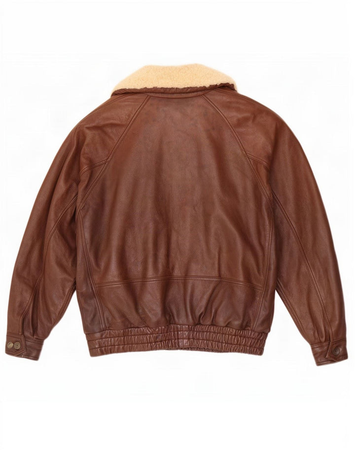 Мужская кожаная куртка Marcos UK 42 XL коричневая