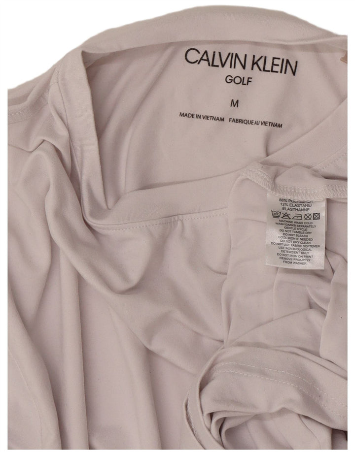 Мужская футболка для гольфа Calvin Klein, хлопковый топ среднего серого цвета